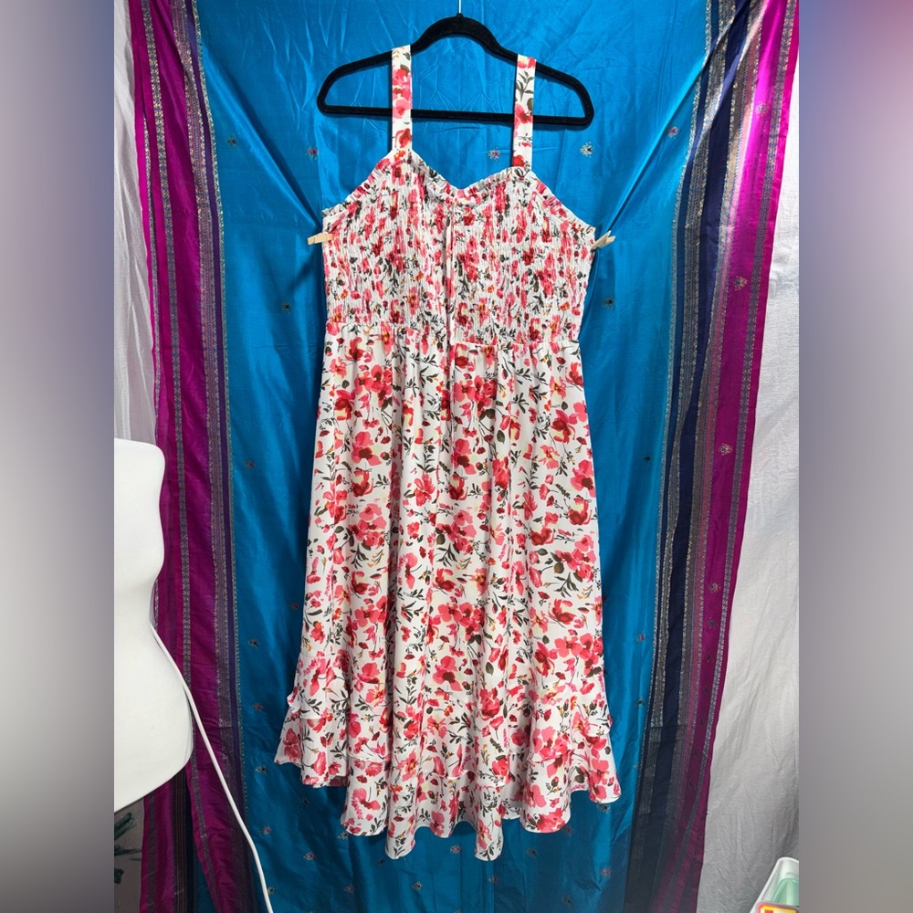 Grace Karin Floral Boho Square Neck Strapped Swing A Line sundress 2X - Picture 12 of 14